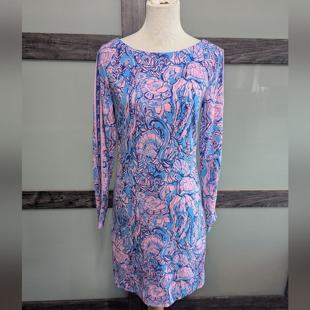 Lilly Pulitzer Beline Lapis Lazuli Horshoe coastal chic preppy women's S